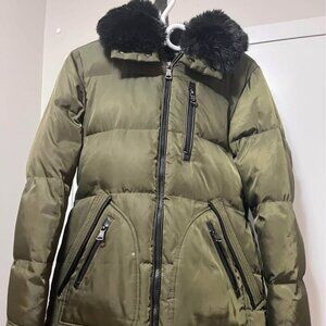 Vince Camuto faux fur trim down puffer coat